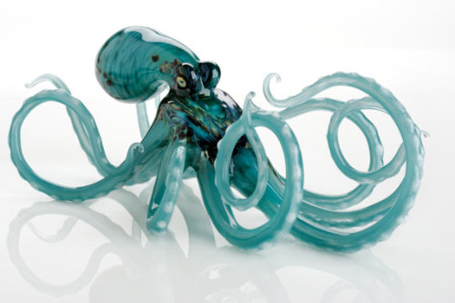 psychnart: Glass octopus sculptures by 2BirdsGallery on Etsy