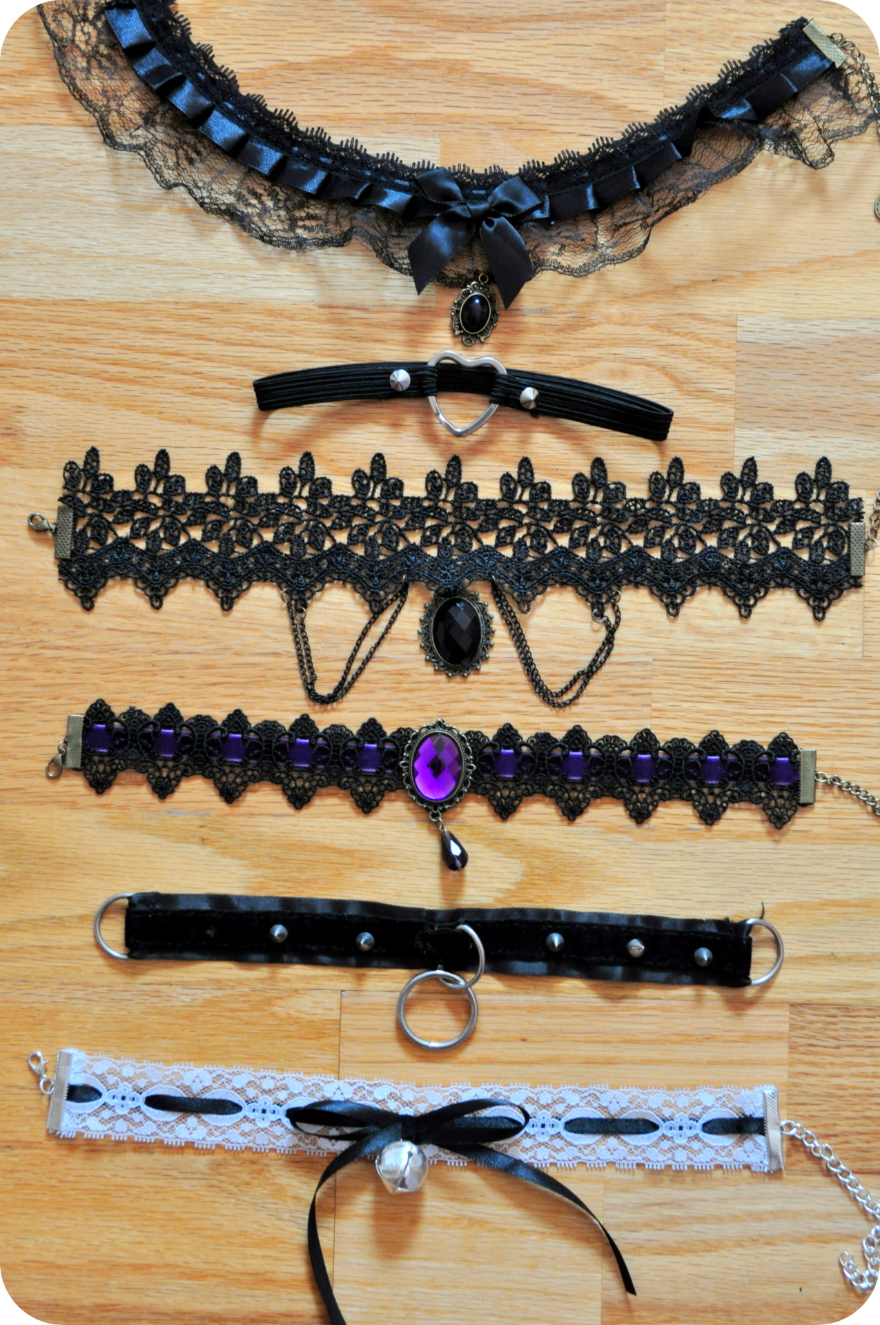 submissivefeminist:  luna-argenta:  My collection of collars is coming along nicely.