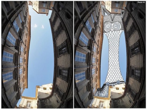unicorn-meat-is-too-mainstream:  Buildings and Skies Transformed Into Playful Line Drawings 