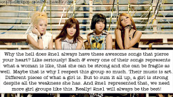 unpopularkpop-opinions:  Why the hell does 2ne1 always have these awesome songs that pierce your heart? Like seriously! Each &amp; every one of their songs represents what a woman is like, that she can be strong and she can be fragile as well. Maybe that