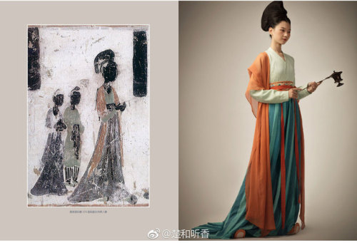 Reproductions of historical Chinese costumes after the Mogao caves murals 