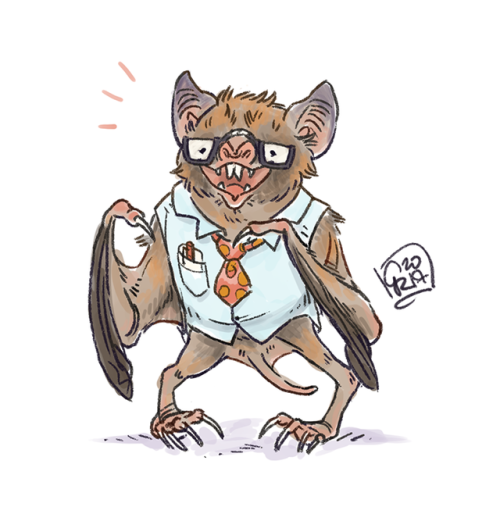 c-rowlesdraws: koryos: c-rowlesdraws: vampire bats are nerds. Standalone picture from my reply to th