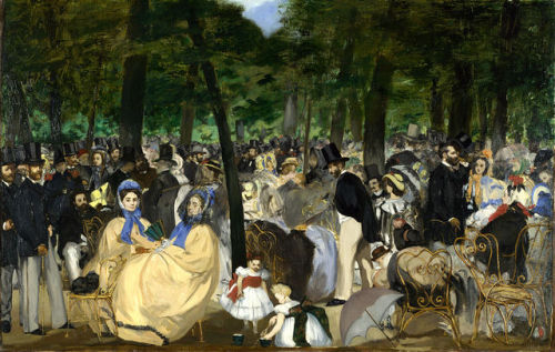 Édouard Manet, Music at the Tuileries, 1862. 