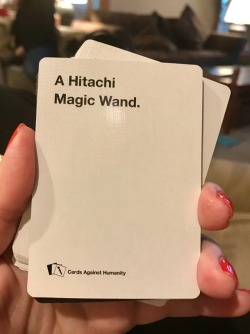 fuckmethroughthesheets:I found it. I found the winning Cards Against Humanity card. This is it. We’ve reached the final frontier.