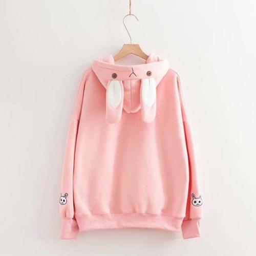 Rabbit Ears Drawstring Cotton Hoodie starts at $35.90 ✨✨ Tag your friend if you think he/she fits it