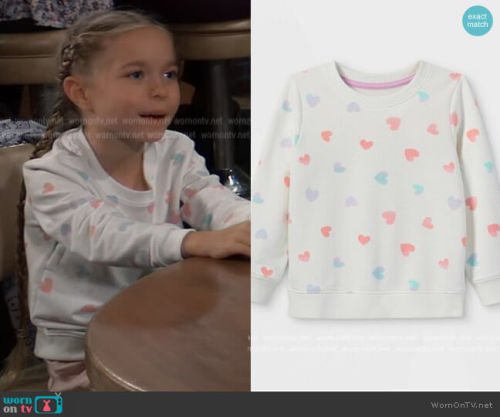 Violet’s star print sweatshirt on General Hospital French Terry Pullover Sweatshirt by Cat &am
