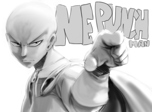 sunibee:  I felt the need to doodle him  This. Go read one punch man. Frickin’ epic.