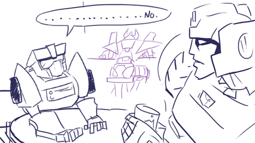 shokkuwebu:  servojob:  shokkuwebu:  i see a lot of people go “OHHH CYCLONUS/TAILGATE IS FATHER/SON RELATIONSHIP”  and i just imagine tailgate being like “oh man i cant wait to frag cyclonus”  and the other robots are just like “awww,