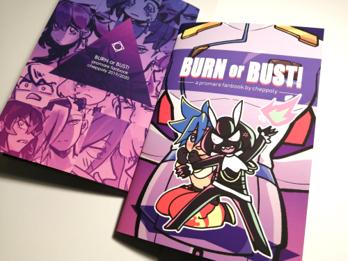 hi, my shop is re-open and i now have preorders for a second print of my promare book, BURN OR BUST!