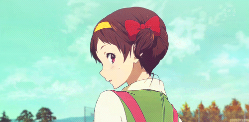  Hyouka -- Cooking Contest (Ibara Mayaka acting cute).         