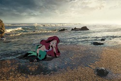 thekhooll:  Unhappily Ever After Jeff Hong, an animation storyboard artist living in NYC, creates these images of Disney characters as if they existed in the real world. Some of them are funny and heartbreaking at the same time. Some of them are just