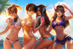 nerd-p0rn:  Overwatch Swimsuits by Jiuge