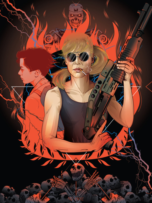 Linda Hamilton as Sarah Connor from Terminator for the Poster Posse’s Women’s History Month of March