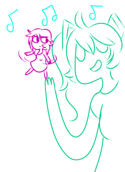  AU where Luka is a tiny little elf fairy w/e (Arrietty style? USB? Magic spell? Ididn'tthinkthisthrough) and Miku captures her to make her dance for her and eventually she tries to set her free because kidnapping is wrong but they are now super gay best