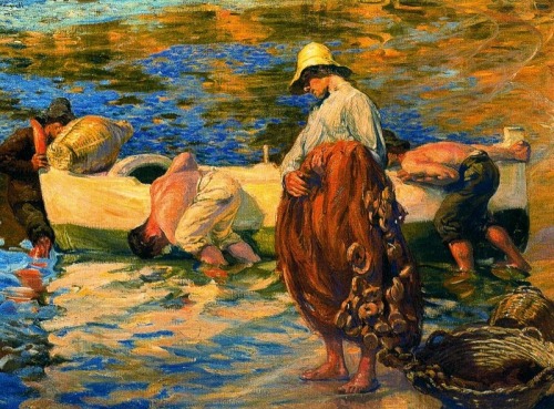 José Mongrell Torrent -  En la cala d´ El Ros - 1923 José Mongrell Torrent - Sobre el burro José Mon