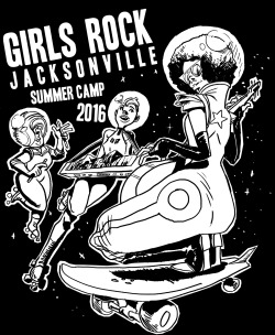 Erinkwilson:  Hey Guys! I Made The Shirt For The Girls Rock Jacksonville Summer Camp! 