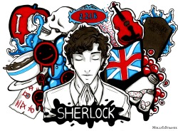 mollyisstrange:  im quite fond of the doodle style i do sometimes, and im even more fond of sherlock, so have some hand drawn art. speedraw here - https://www.youtube.com/watch?v=D78JOq5ltK0 