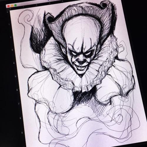 IT&rsquo;s coming along&hellip; #wip #drawing #sketch #art #itmovie #digitalart #photoshop #commissi