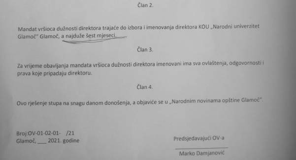 Općina Glamoč subvencionira "Narodni univerzitet Glamoč" s 90 000 KM, a taj tzv. "Univerzitet" ništa ne radi osim što je uspješno stvorio dug od 280 000 KM