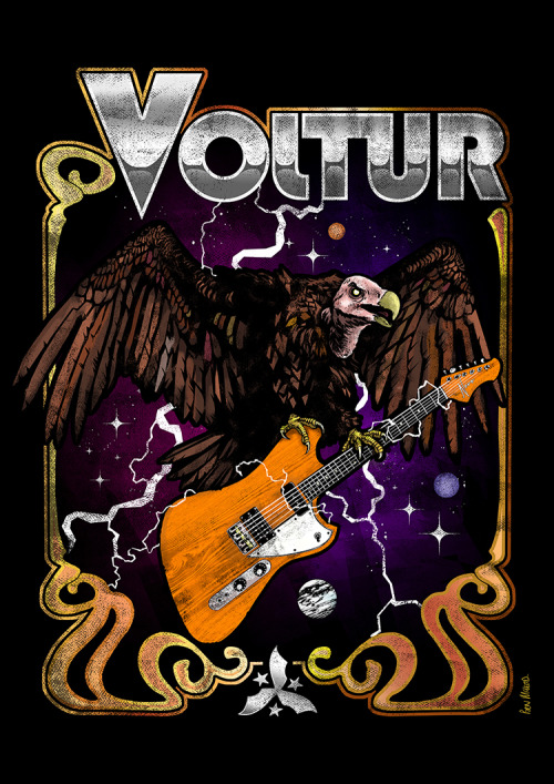  The T-shirt design I did for Novo Guitars has been released and it looks great! The Voltur is their