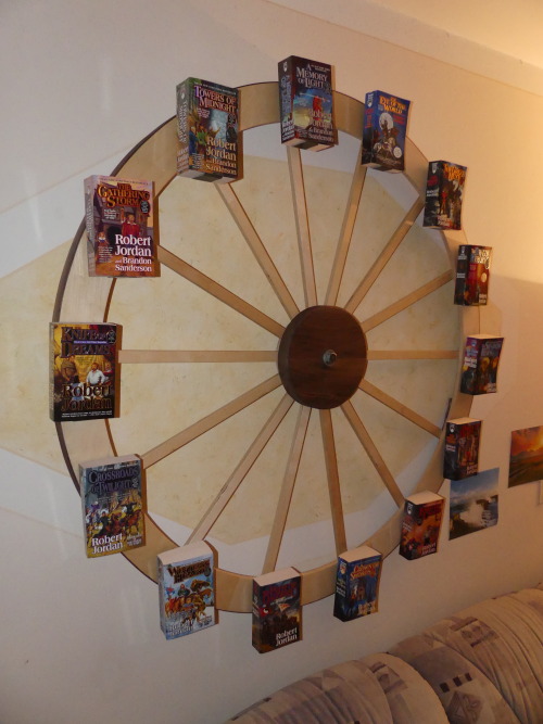 cherrynotes:hubsy91:My Wheel of Time bookshelfFinished it. When you spin it, the books will stay lev