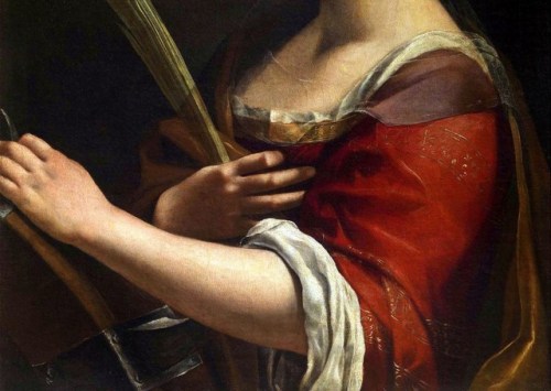 therepublicofletters: Detail of St. Catherine of Alexandria by Artemisia Gentileschi