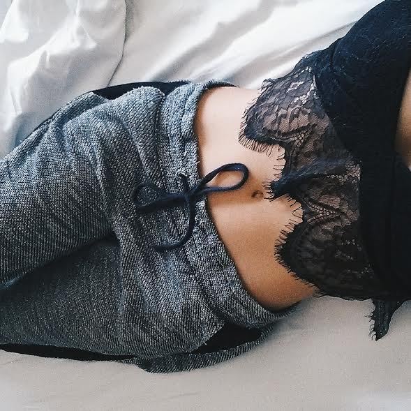 dysfunctional-teenagers:  lounging in my cute lace bralette from stylemoi. ♡ 