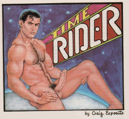 gayeroticartarchive:  art by Craig Esposito “Time Rider” covers