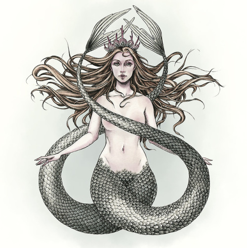 Happy Mermay! Starting off the series is a Melusine, a mythological creature from 15th Century Italy
