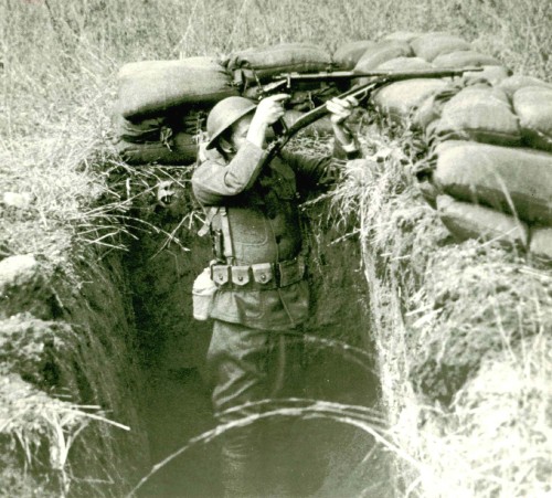 Modified Springfield 1903 folding periscope rifle, World War I.