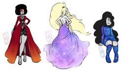 juniperarts:  Fashionable Fusion Gems. *click for better viewing*Crystal Gems Version