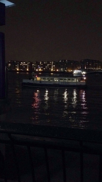 Canary Wharf ferry on the River Thames