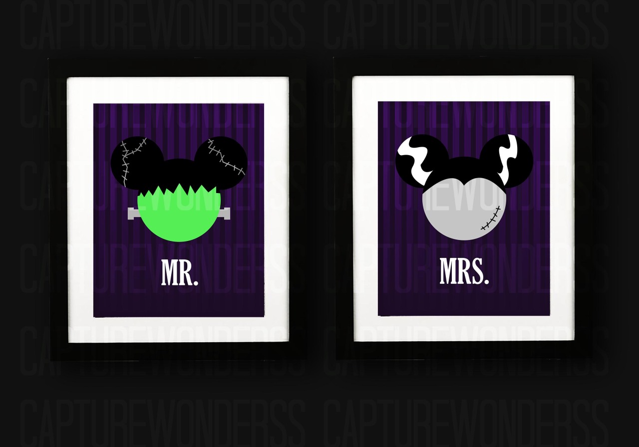 bitterbettie:  disneygoesevil:  Mickey and Minnie Halloween PostersAvailable on Etsy!