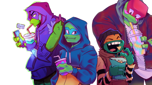 Almguav:  Out For Snacks!🥤🍟Collab Of The Swap!Au Turtles With My Dudes @Void-Inked-Pen​