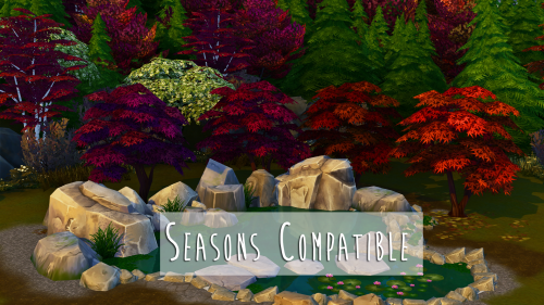 Weeping Japanese Maple Trees by teanmoonBase Game CompatibleCome in two packages (red and green) eac