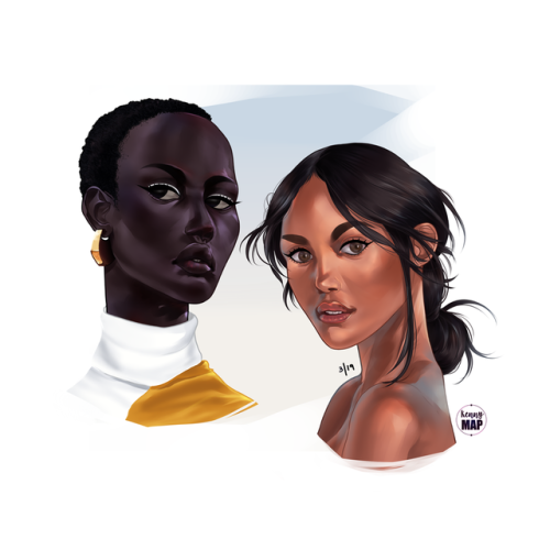 A few stylized head shot studies featuring Ajak Deng, Kirby Griffin, and Ricky Whittle. Tumblr  