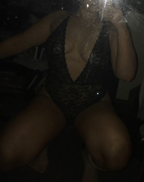 pandagirl-sarah:  Hey! Just checking in and I know a lot of you guys were curious as to what I wore home the first night back and i did mention I had this lingerie picked out to where and promised to show you guys, well here it is! I was wearing this