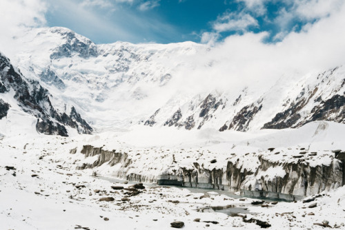 Amazing glacier formations were everywhere at the end of the valley, blocked in by Pogbeda (7,400m).