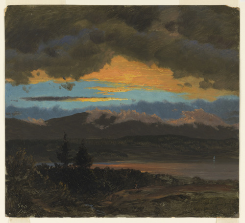 Landscape, Hudson ValleyFrederic Edwin Church (American; 1826–1900)September 1870Brush and oil paint