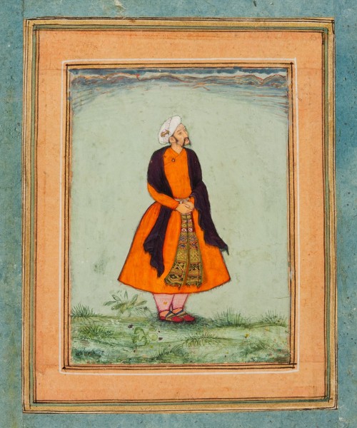 Courtier Awaiting Akbar’s Command, 1575, Mughal Empire, India.