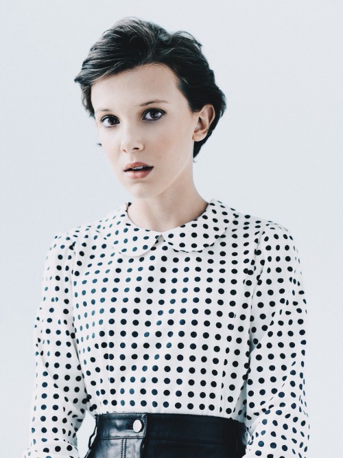 strangerthingscast: Millie Bobby Brown of Stranger Things for w magazine.