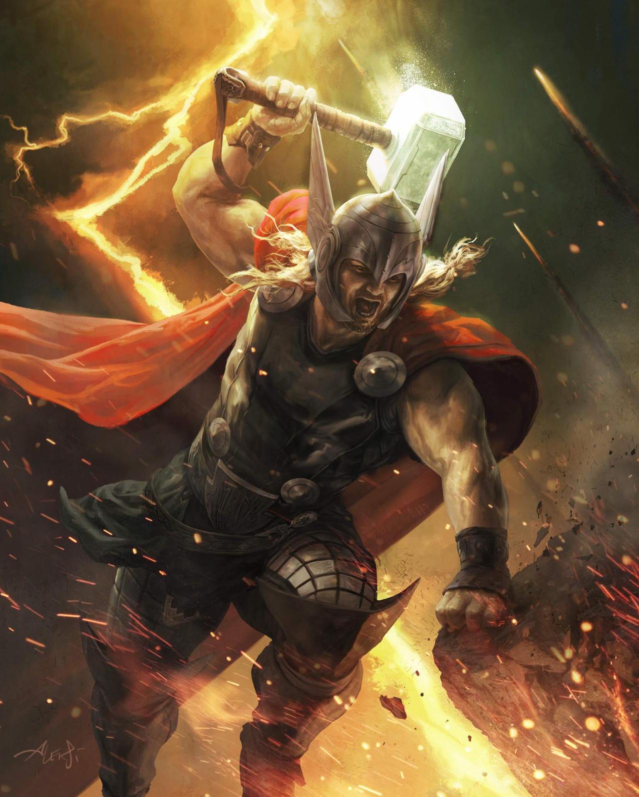 herochan:  Thor Illustrations by Aleksi Briclot Website II Facebook