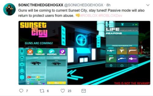 where is the new thing in sunset city roblox
