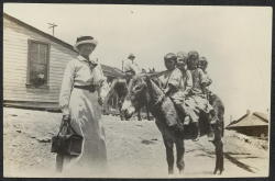 coolchicksfromhistory:    The Public Health Nurse is a friend and gets met at the station! In more than one rural district she rides around on the back of a horse or a burro herself - up the rocky beds of streams to far away cabins, across southern mounta