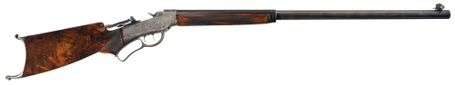 Exceptional factory engraved Marlin Ballard rifle,Estimated Value: $12,000 - $18,000