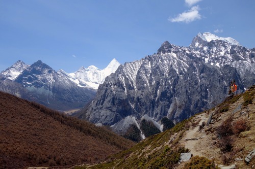 Running on the roof of the world at 15,000 feet in Yading Nature Reserve.Photo: Bryon Powell