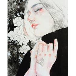 rcbynn: #watercolor #ink #portrait #illustration #arte