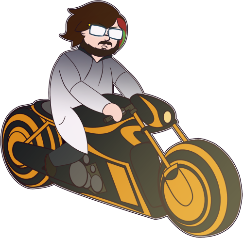 kingpattillo:i just felt like drawing matt doing cool things one day, so i went with him riding a tr