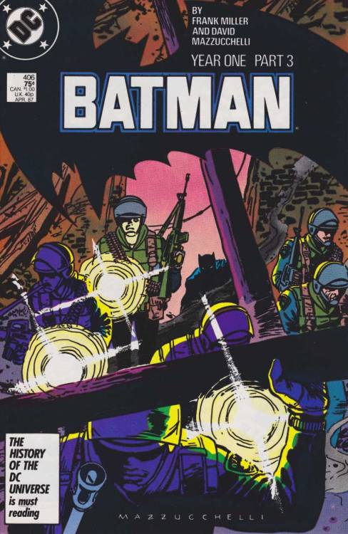 Batman #404-407 covers by David Mazzucchelli.Read about why Batman: Year One is the definitive Batma