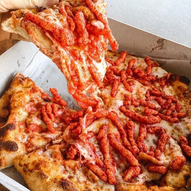 GOOD PIZZA/BAD PIZZA — This is a BAD pizza I like Cheetos. But not on a...